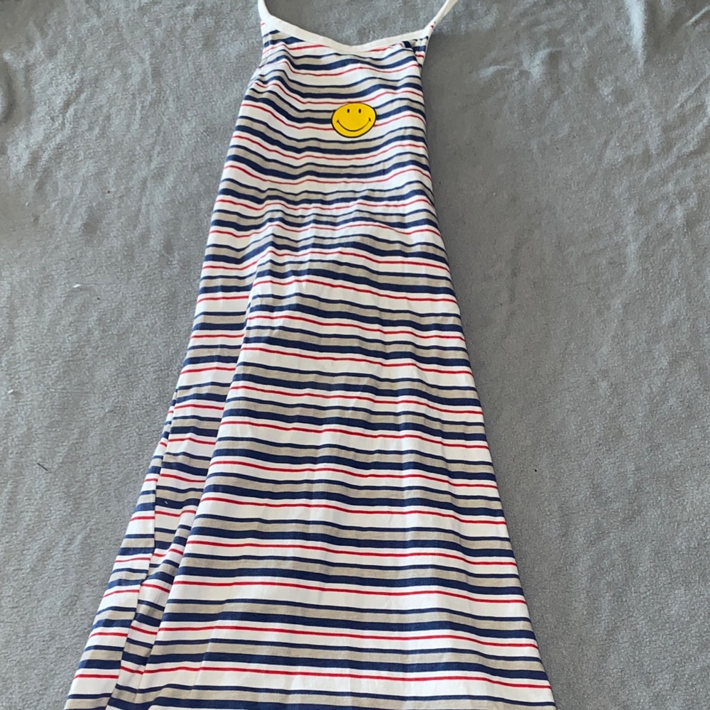 H&M Striped Dress with Smiley Patch
